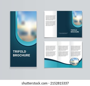 Tri fold brochure flyer leaflet design template