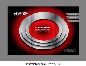 Tri fold brochure template design vector illustration
