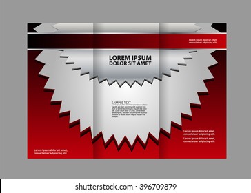 Tri fold brochure template design vector illustration
