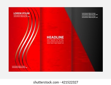 Tri fold brochure template design vector illustration
