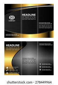 Tri fold brochure template vector
