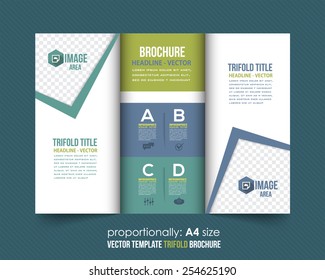 Tri Fold Brochure Vector Design. Corporate Leaflet, Cover Template