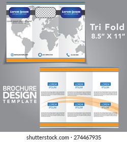 Tri Fold Brochure Vector Design