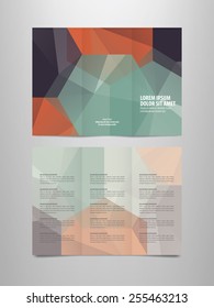 tri fold brochure vector template