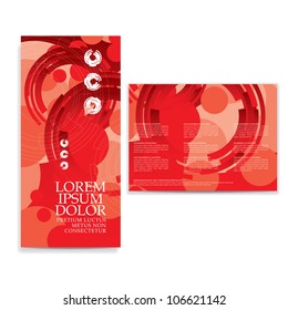 design de folheto comercial com três dobras