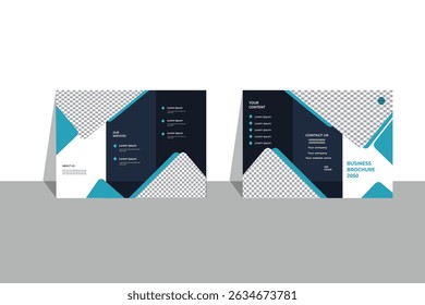Tri fold business brochure design template
