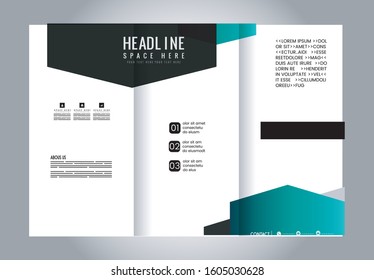 tri fold business brochure template
