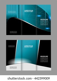 tri fold business brochure template
