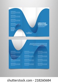 tri fold business brochure vector template