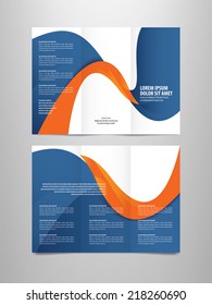 tri fold business brochure vector template