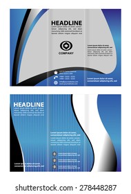 Tri fold business brochure vector template
