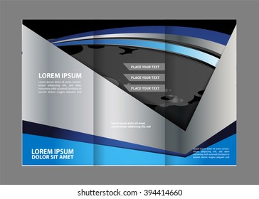 Tri fold business brochure vector template
