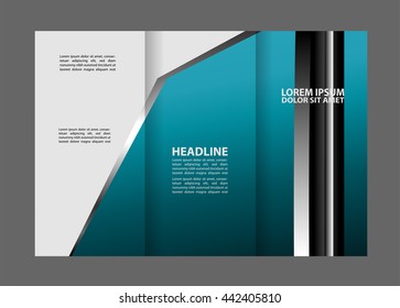 Tri fold business brochure vector template
