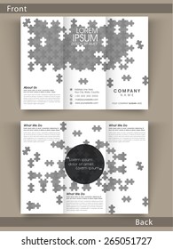 Tri Fold business flyer, template or brochure design, Including front and back page presentation.