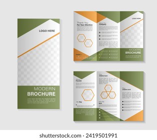 tri fold company profile design