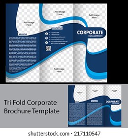 tri fold corporate brochure template vetor illutsration 