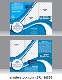 Tri Fold Corporate Brochure Template vector  illustration 