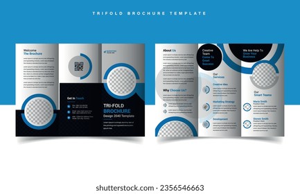 Tri Fold Corporate Brochure vector