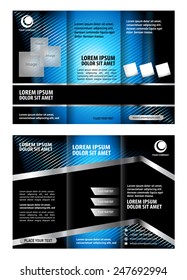 Tri Fold Corporate Brochure vector illustration 