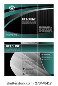 Tri Fold Corporate Brochure vector illustration
