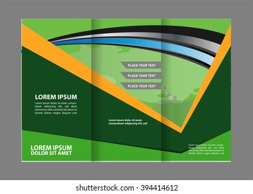 Tri Fold Corporate Brochure vector illustration
