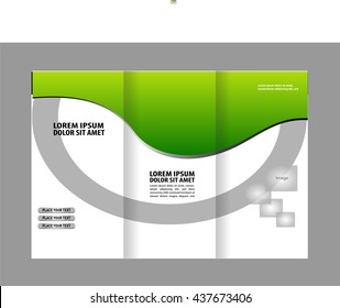 Tri Fold Corporate Brochure vector illustration
