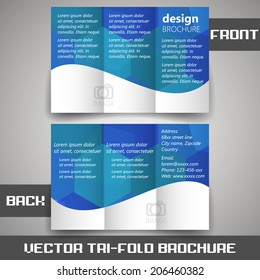 Tri fold corporate business store brochure, cover design/can be use for publishing, print and working presentation with place for your content.