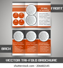 Tri fold corporate business store brochure, cover design/design with place for your content or creative editing/vector illustration