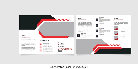 tri fold Creative Business Brochure with modern abstract design. Use it business presentations and Multi Purpose design