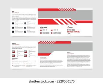 tri fold Creative Business Brochure with modern abstract design. Use it business presentations and Multi Purpose design