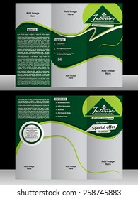 tri fold interior designer brochure vector illustration 