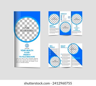 Tri fold Medical  Brochure Design Template Vector