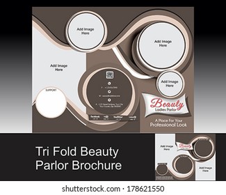 tri fold parlor brochure Vector illustration 