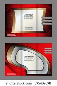 Tri fold pizza store brochure template design vector illustration
