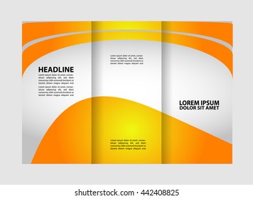 Tri fold pizza store brochure template design vector illustration
