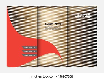 Tri fold pizza store brochure template design vector illustration
