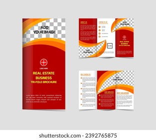 Tri fold Real estate brochure design template