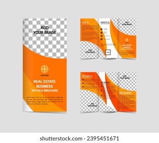 Tri fold Real estate brochure design template