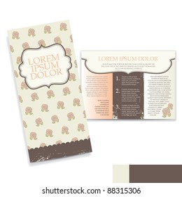 tri fold vintage brochure template