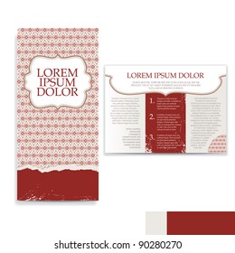 tri fold vintage brochure template