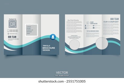 Tri fold wave brochure layout