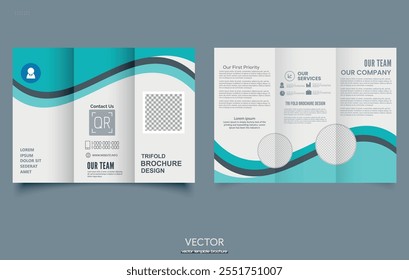 Tri fold wave brochure layout