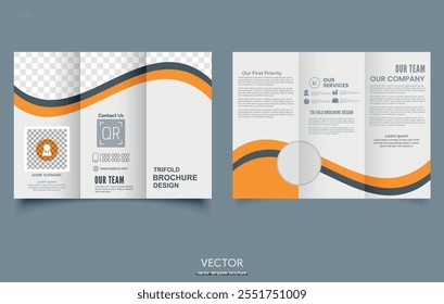 Tri fold wave brochure layout