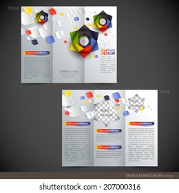 Tri Folder Brochure - Leaflet mock up. Can be used as concept for your graphic design