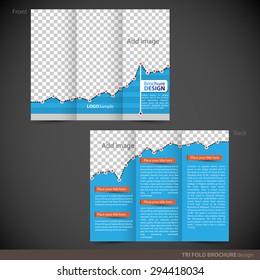 Tri Folder Brochure - Leaflet mock up. Can be used as concept for your graphic design.
