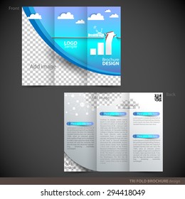 Tri Folder Brochure - Leaflet mock up. Can be used as concept for your graphic design.
