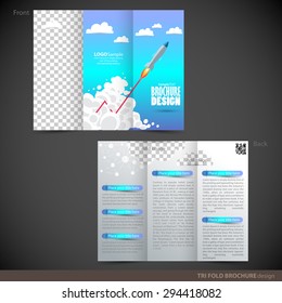 Tri Folder Brochure - Leaflet mock up. Can be used as concept for your graphic design.
