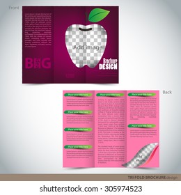 Tri Folder Brochure - Leaflet mock up. Can be used as concept for your graphic design