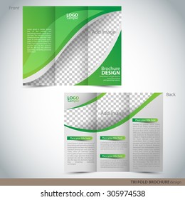 Tri Folder Brochure - Leaflet mock up. Can be used as concept for your graphic design