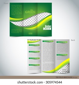 Tri Folder Brochure - Leaflet mock up. Can be used as concept for your graphic design